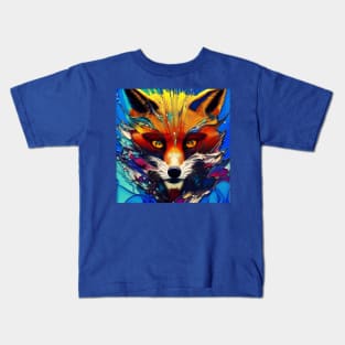 Graphic Novel Comic Book Art Style Red Fox Kids T-Shirt